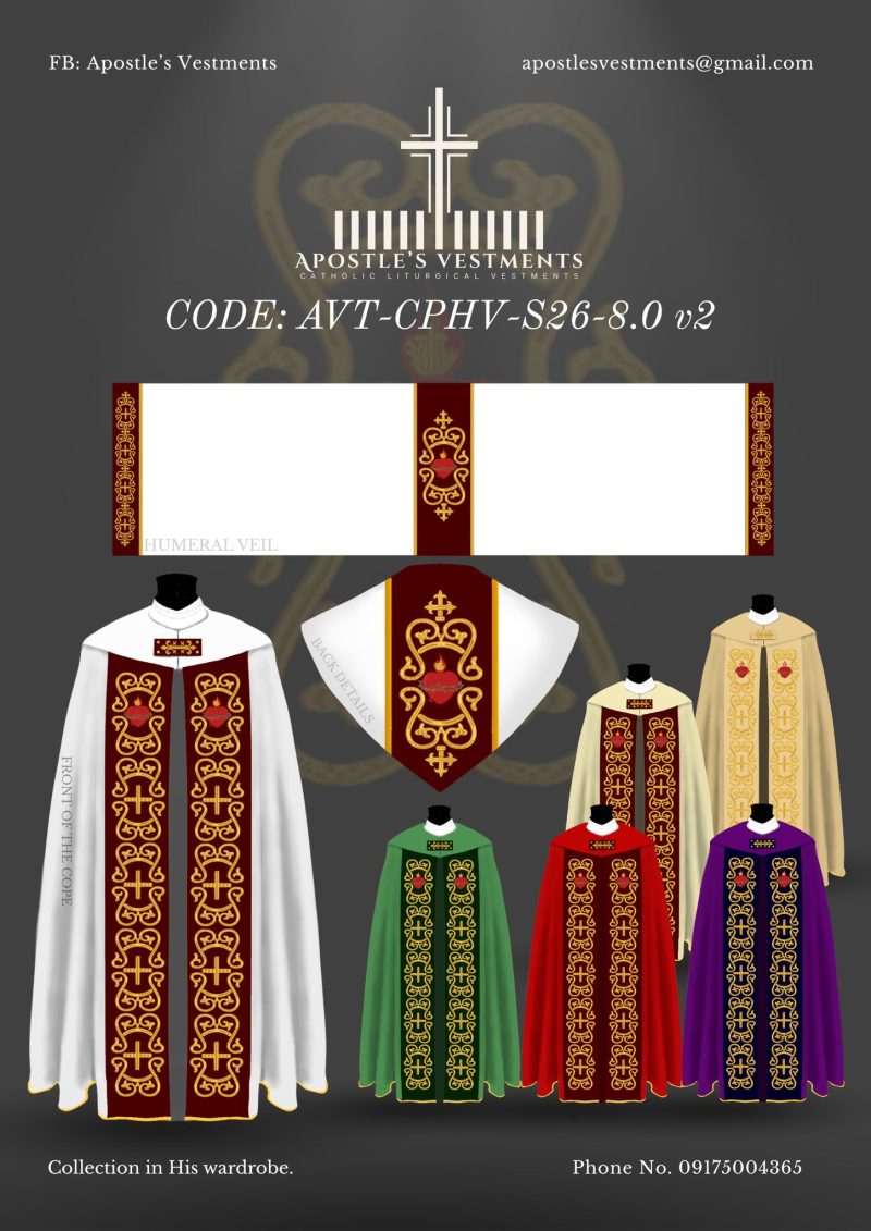 APOSTLE'S VESTMENT COPE AND HUMERAL VIEL DESIGN (AVT-CPHV-2026-8.0)