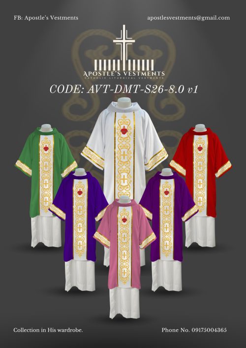 APOSTLE'S VESTMENT DALMATIC DESIGN (AVT-DMT-2026-8.0)