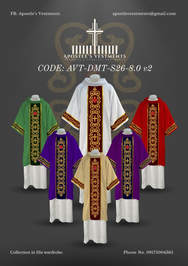 APOSTLE'S VESTMENT DALMATIC DESIGN (AVT-DMT-2026-8.0)