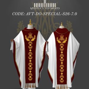 APOSTLE'S VESTMENT DETACHABLE ORPHREY DESIGN (AVT-DO-SPECIAL-26-7.0)