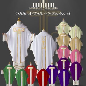 APOSTLE’S VESTMENT GOTHIC CHASUBLE DESIGN (AVT-GC-V3-2026-9.0)