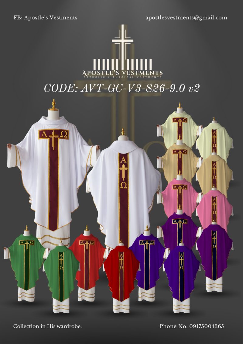 APOSTLE’S VESTMENT GOTHIC CHASUBLE DESIGN (AVT-GC-V3-2026-9.0)