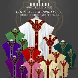 APOSTLE’S VESTMENT GOTHIC CHASUBLE DESIGN (AVT-GC-2026-11.1)