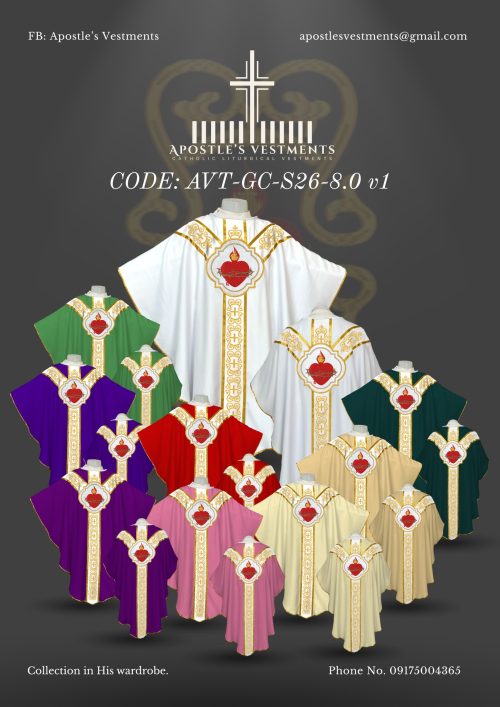 APOSTLE'S VESTMENT GOTHIC CHASUBLE DESIGN (AVT-GC-2026-8.0)