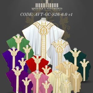 APOSTLE'S VESTMENTS GOTHIC CHASUBLE SET DESIGN (AVT-GC-26-0006)