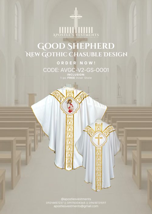 GOOD SHEPHERD GOTHIC CHASUBLE V2 DESIGNS (AVGC-V2-GS-0001)