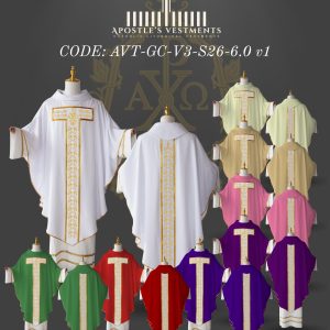 APOSTLE'S VESTMENTS GOTHIC CHASUBLE SET DESIGN (AVT-GC-V3-26-0006)