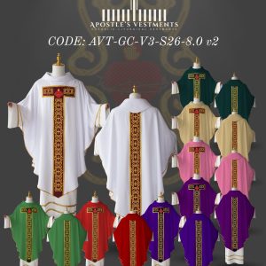 APOSTLE'S VESTMENT GOTHIC CHASUBLE DESIGN (AVT-GC-V3-2026-8.0)