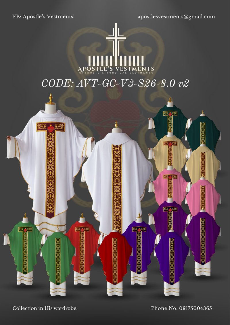 APOSTLE'S VESTMENT GOTHIC CHASUBLE DESIGN (AVT-GC-V3-2026-8.0)