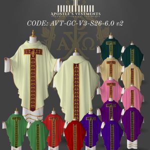 APOSTLE'S VESTMENTS GOTHIC CHASUBLE SET DESIGN (AVT-GC-V3-26-0006)
