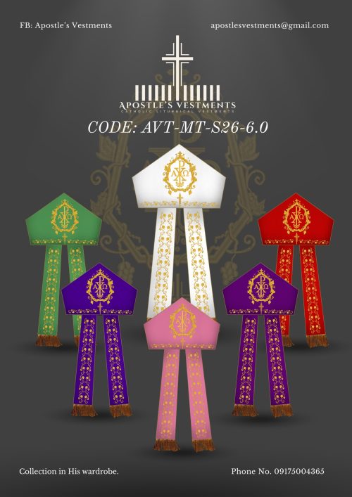 APOSTLE'S VESTMENTS MITER SET DESIGN (AVT-MT-26-0006)