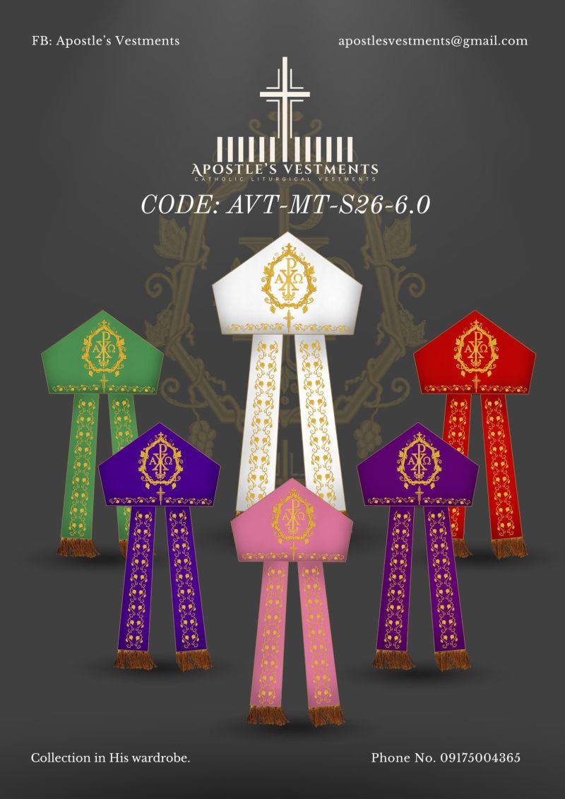 APOSTLE'S VESTMENTS MITER SET DESIGN (AVT-MT-26-0006)