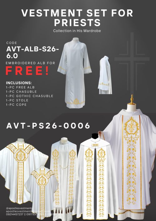 APOSTLE'S VESTMENTS PRIEST SET DESIGN (AVT-PS26-0006)