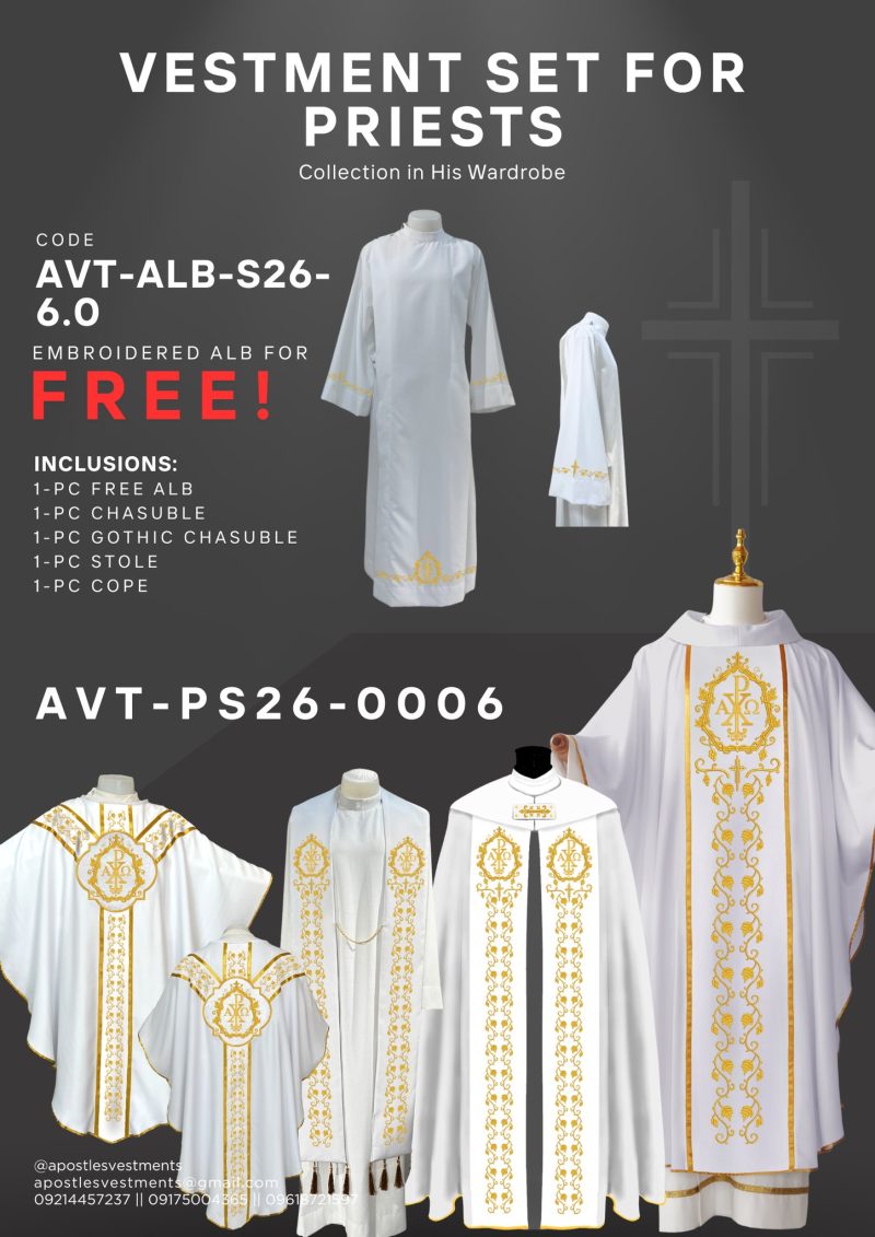 APOSTLE'S VESTMENTS PRIEST SET DESIGN (AVT-PS26-0006)