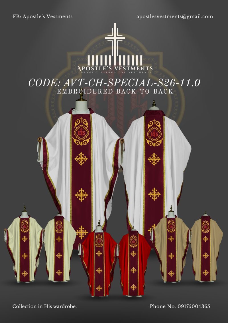 APOSTLE’S VESTMENT CHASUBLE DESIGN (AVT-CH-SPECIAL-2026-11.0)