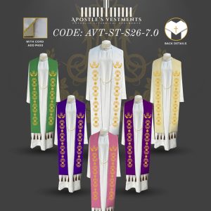 APOSTLE'S VESTMENT STOLE DESIGN (AVT-ST-26-7.0)