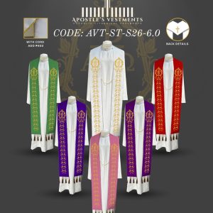 APOSTLE'S VESTMENTS STOLE SET DESIGN (AVT-ST-26-0006)