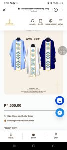 EMBROIDERED CHASUBLE (AVC-0011)
