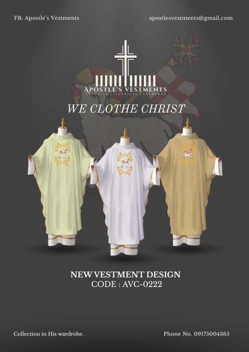 AVC-0222_NEW VESTMENT DESIGN EMBROIDERED CHASUBLE (AVC-0222)