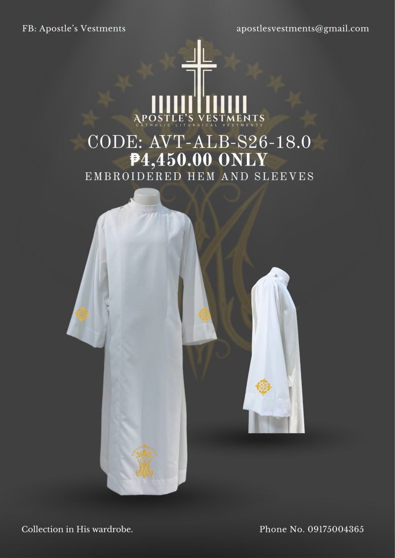 APOSTLE’S VESTMENT ALB DESIGN (AVT-ALB-26-18.0)
