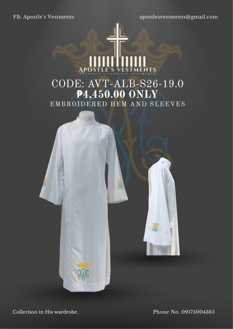 APOSTLE’S VESTMENT ALB DESIGN (AVT-ALB-26-19.0)