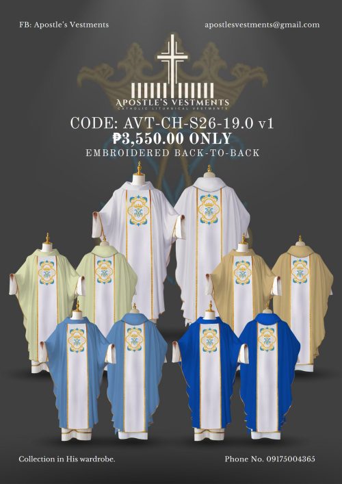 avc 19 APOSTLE’S VESTMENT CHASUBLE DESIGN (AVT-CH-26-19.0)