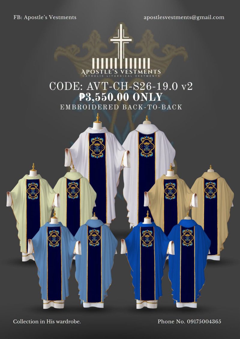 APOSTLE’S VESTMENT CHASUBLE DESIGN (AVT-CH-26-19.0)