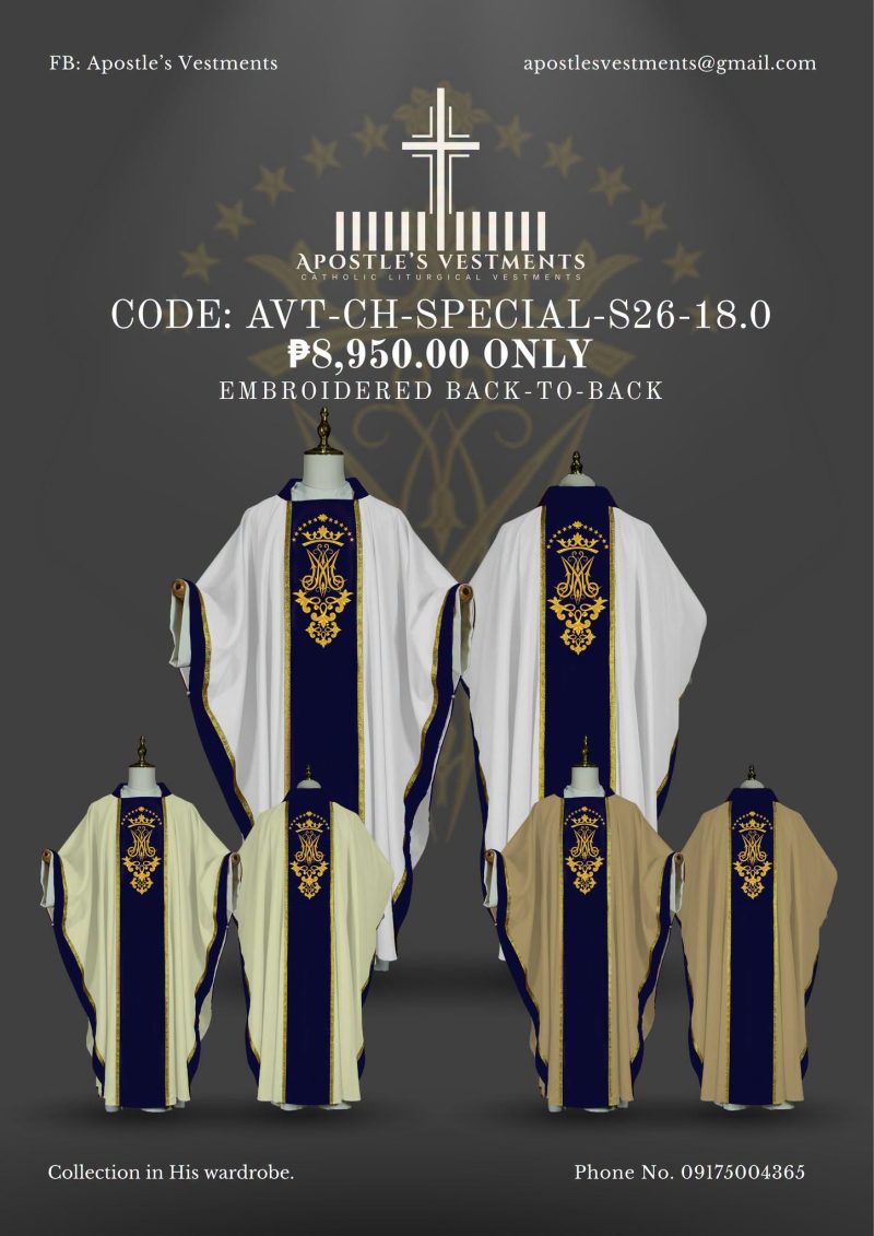 APOSTLE’S VESTMENT CHASUBLE DESIGN (AVT-CH-SPECIAL-26-18.0)
