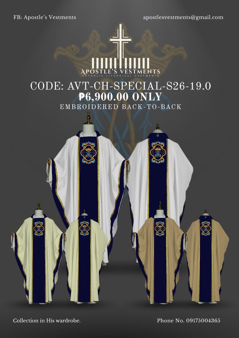 APOSTLE’S VESTMENT CHASUBLE DESIGN (AVT-CH-SPECIAL-26-19.0)