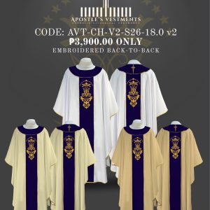 APOSTLE’S VESTMENT CHASUBLE V2 DESIGN (AVT-CH-V2-26-18.0)
