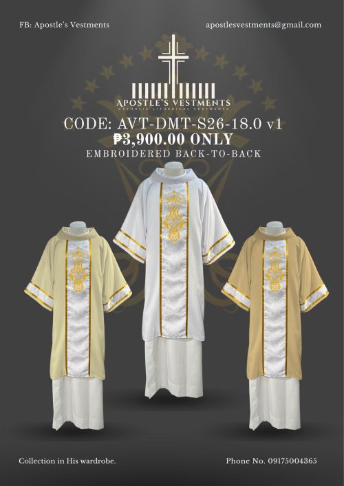 APOSTLE’S VESTMENT DALMATIC DESIGN (AVT-DMT-26-18.0)