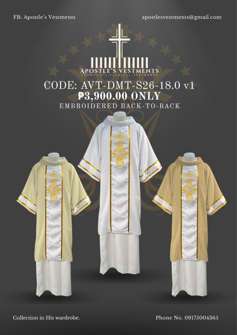 APOSTLE’S VESTMENT DALMATIC DESIGN (AVT-DMT-26-18.0)