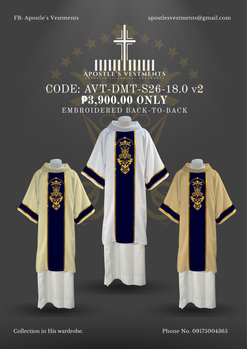 APOSTLE’S VESTMENT DALMATIC DESIGN (AVT-DMT-26-18.0)