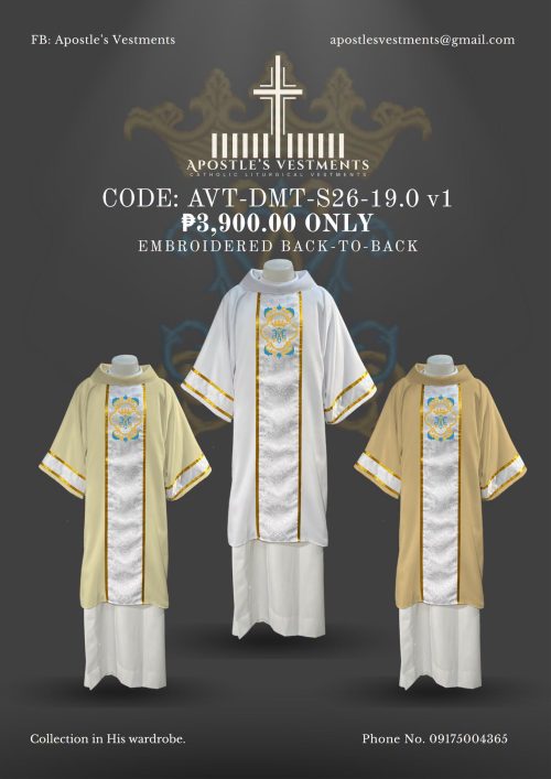 APOSTLE’S VESTMENT DALMATIC DESIGN (AVT-DMT-26-19.0)