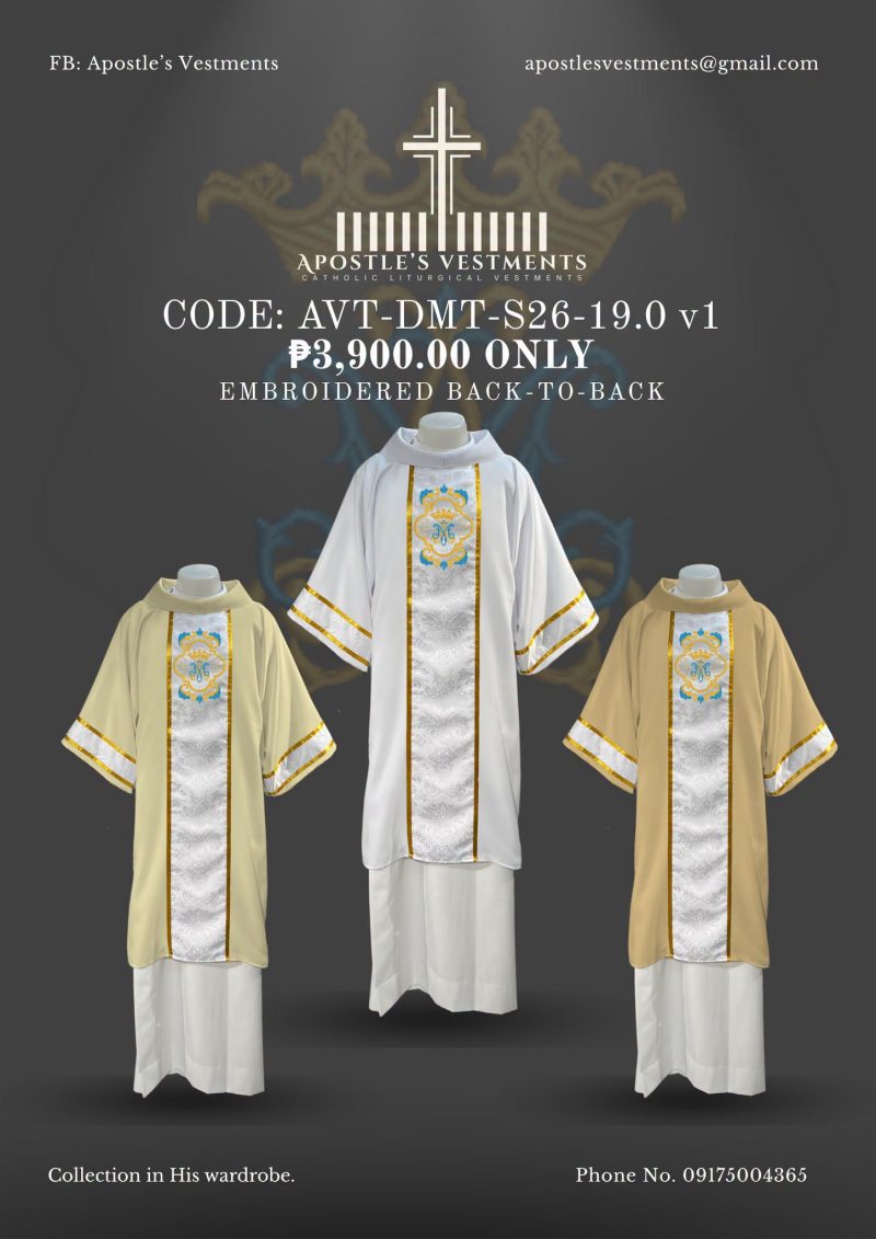 APOSTLE’S VESTMENT DALMATIC DESIGN (AVT-DMT-26-19.0)
