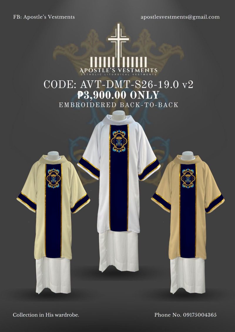 APOSTLE’S VESTMENT DALMATIC DESIGN (AVT-DMT-26-19.0)