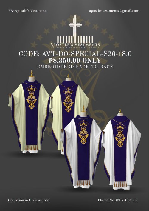 do special APOSTLE’S VESTMENT DETACHABLE ORPHREY DESIGN (AVT-DO-26-18.0)