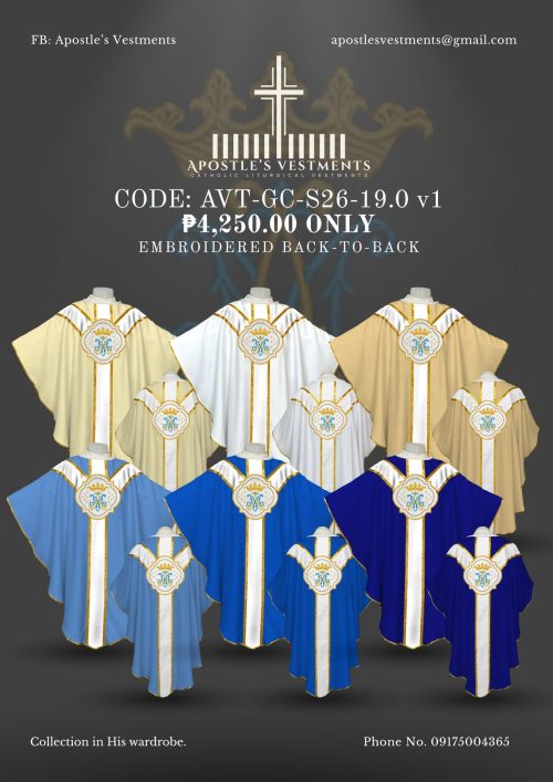 gothic 19 APOSTLE’S VESTMENT GOTHIC CHASUBLE DESIGN (AVT-GC-26-19.0)