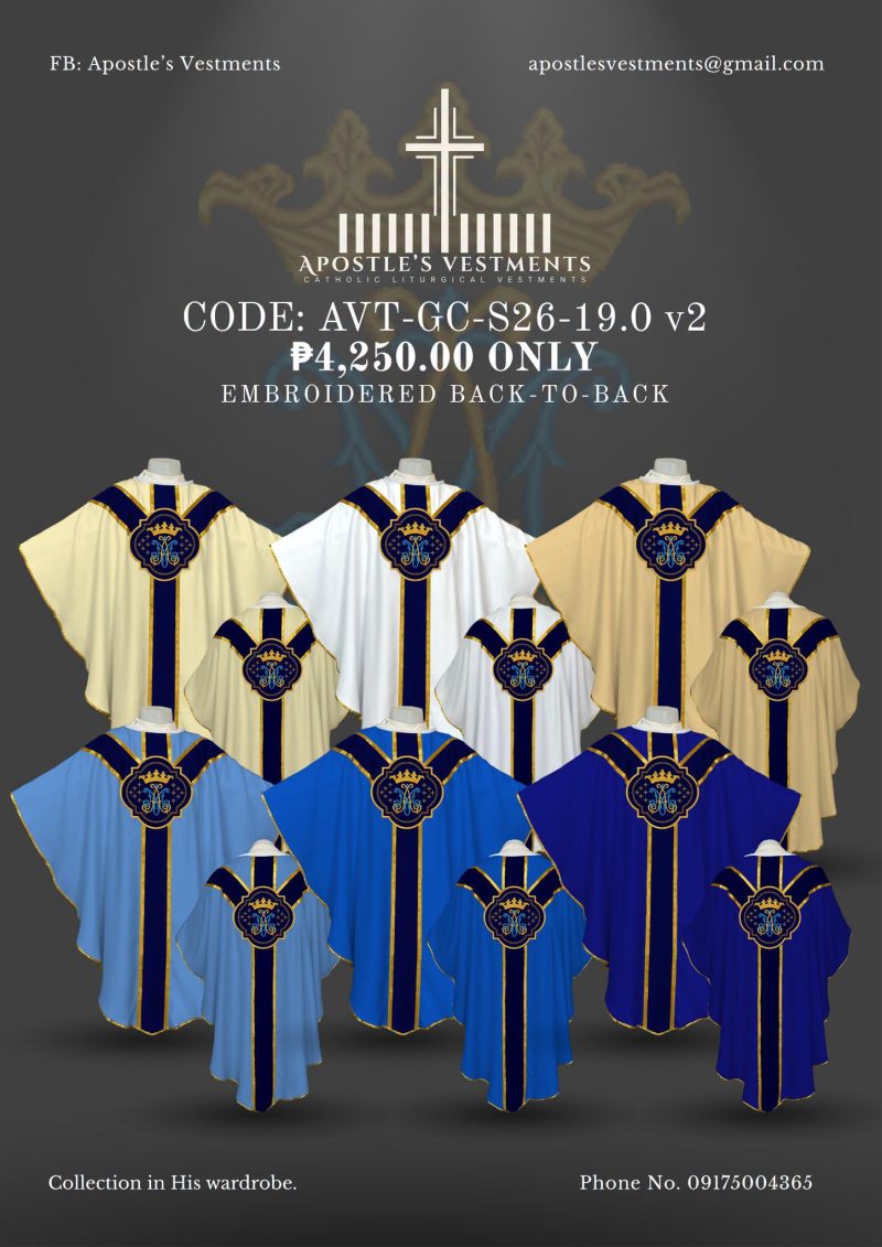 APOSTLE’S VESTMENT GOTHIC CHASUBLE DESIGN (AVT-GC-26-19.0)