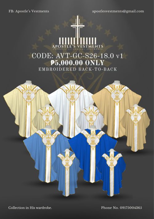 gothic set 18 v1 APOSTLE’S VESTMENT GOTHIC CHASUBLE DESIGN (AVT-GC-26-18.0)