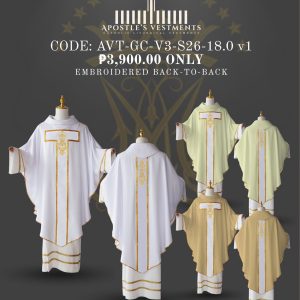 APOSTLE’S VESTMENT GOTHIC CHASUBLE V3 DESIGN (AVT-GC-V3-26-18.0)