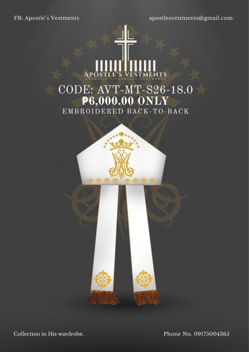 mitre 18 set APOSTLE’S VESTMENT MITRE DESIGN (AVT-MT-26-18.0)