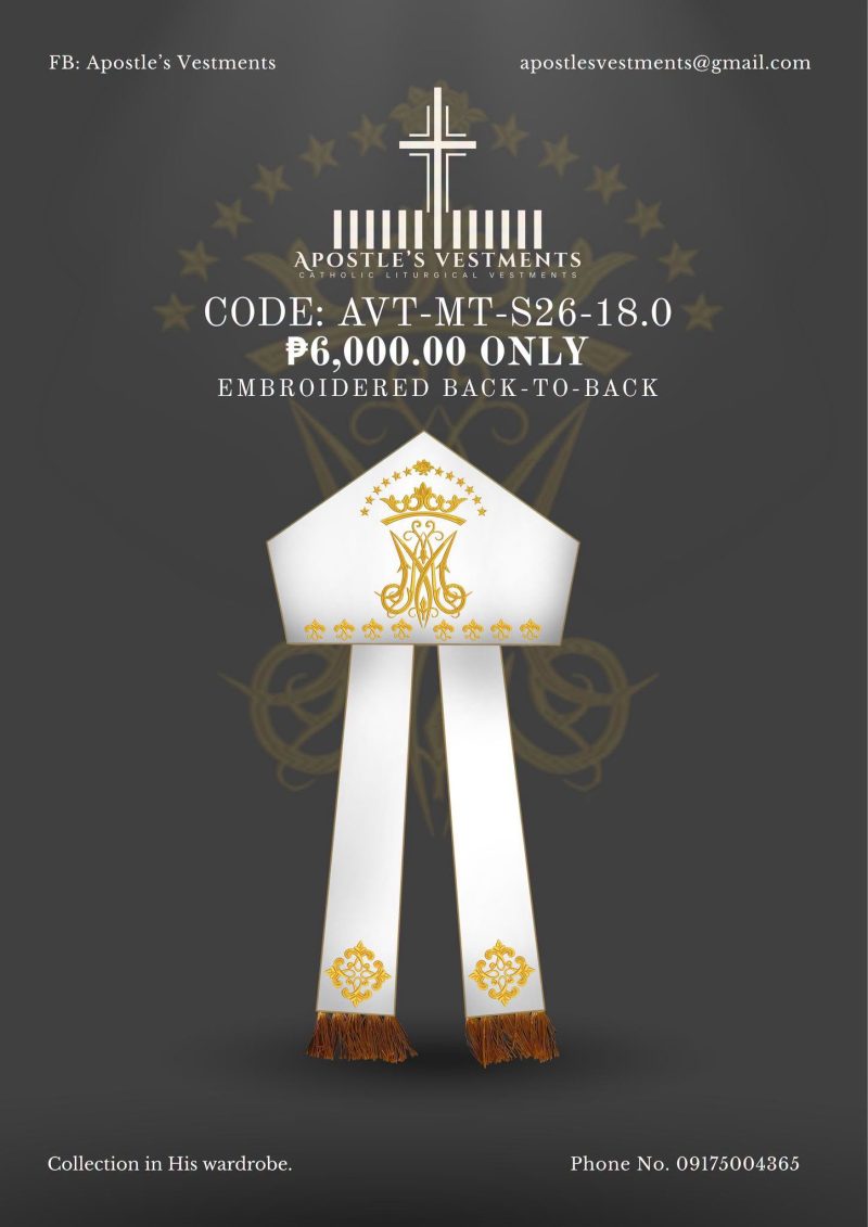 APOSTLE’S VESTMENT MITRE DESIGN (AVT-MT-26-18.0)