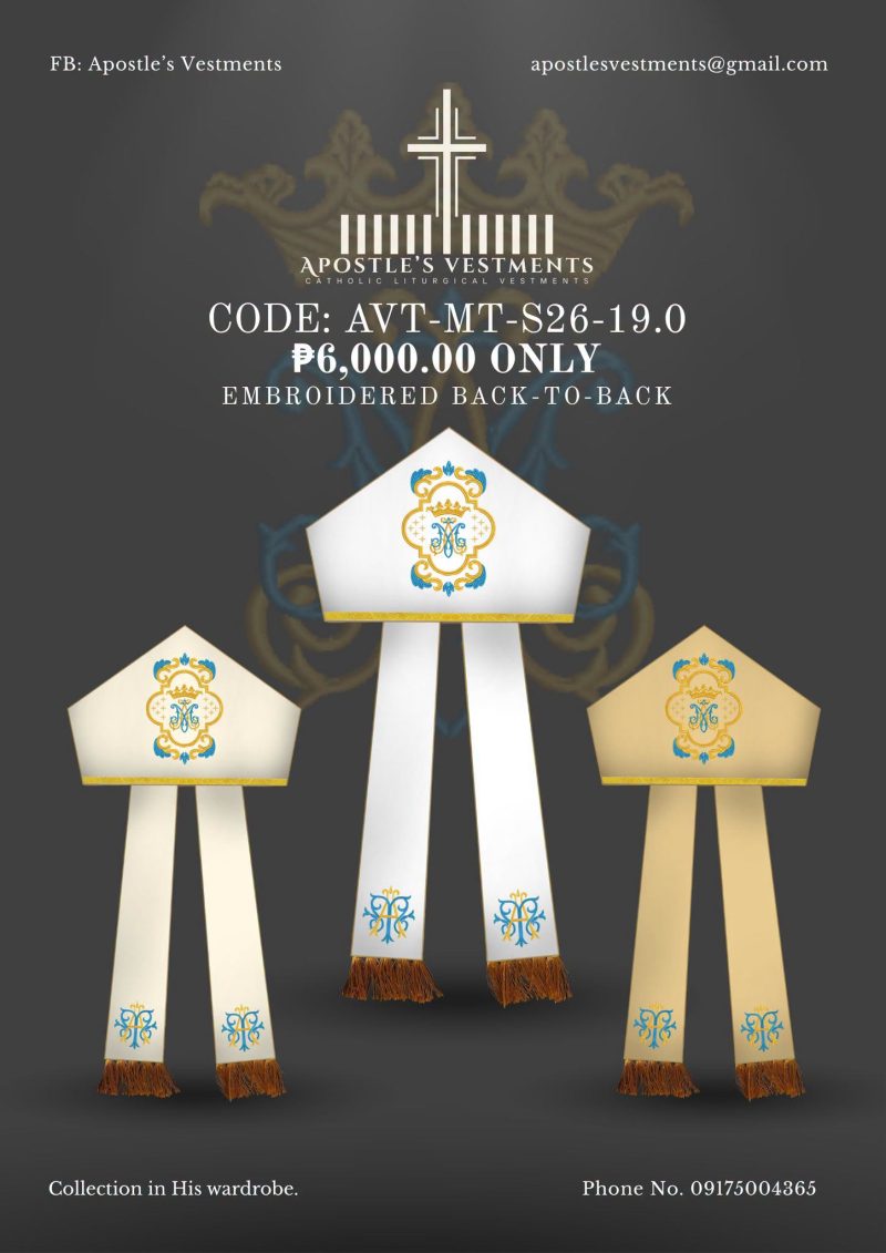 APOSTLE’S VESTMENT MITRE DESIGN (AVT-MT-26-19.0)