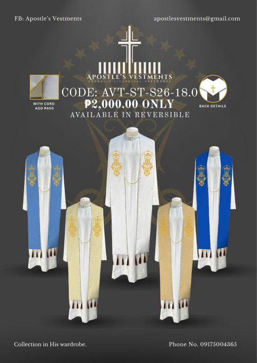 stole set 18 APOSTLE’S VESTMENT STOLE DESIGN (AVT-ST-26-18.0)